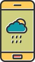 tempo metereologico App vettore icona
