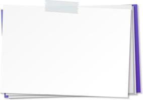 modello di nota di carta vuoto bastone con nastro adesivo vettore