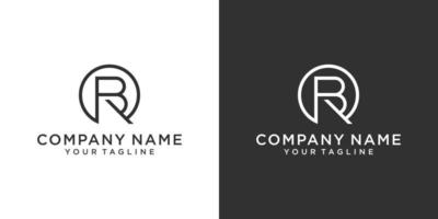 concetto di design del logo della lettera iniziale br o rb. vettore
