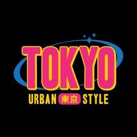 tokyo Giappone tipografia slogan abbigliamento di strada y2k stile logo vettore icona illustrazione. kanji si intende tokyo. Stampa, manifesto, moda, maglietta, etichetta