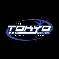 tokyo Giappone tipografia slogan abbigliamento di strada y2k stile logo vettore icona illustrazione. kanji si intende tokyo. Stampa, manifesto, moda, maglietta, etichetta