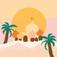 islamico astratto cartone animato sfondo vettore illustrazione