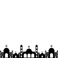 sagoma della costruzione della moschea vettore