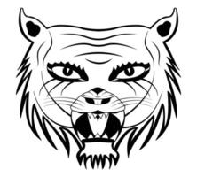 tigre viso icona. vettori, illustrazioni, icone, avatar e loghi. vettore