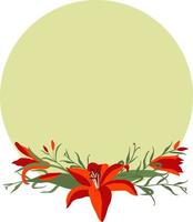 giglio confine fiore floreale clipart vettore