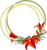 giglio confine fiore floreale clipart vettore