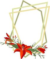 giglio confine fiore floreale clipart vettore