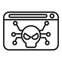 in linea virus icona schema vettore. errore il malware vettore