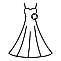 vacanza nozze vestito icona schema vettore. matrimonio bridal vettore