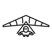 delta natura icona schema vettore. appendere volo a vela vettore