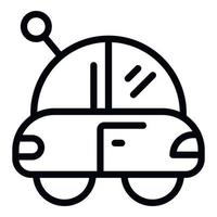 Radio controllo elettrico auto icona schema vettore. giocattolo robot vettore