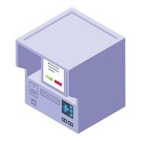sondaggio scatola icona isometrico vettore. elezione votazione vettore