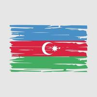 pennello bandiera azerbaigian vettore