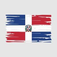 pennello bandiera repubblica dominicana vettore