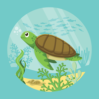 Illustrazione di tartarughe vettore