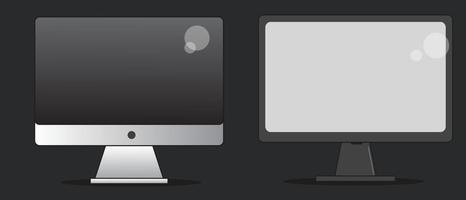 monitor di design con sfondo nero vettore