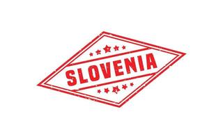slovenia francobollo gomma da cancellare con grunge stile su bianca sfondo vettore