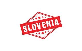 slovenia francobollo gomma da cancellare con grunge stile su bianca sfondo vettore