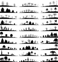 un' impostato di alberi. vettore illustrazione