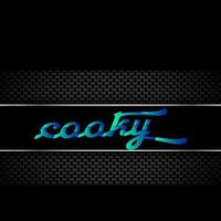cooky tipografia logo vettore