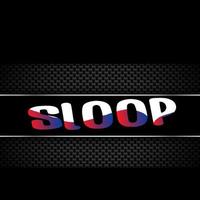 sloop tipografia logo vettore