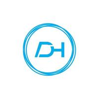 moderno lettera dh logo, adatto per qualunque attività commerciale o identità con dh o HD iniziali vettore