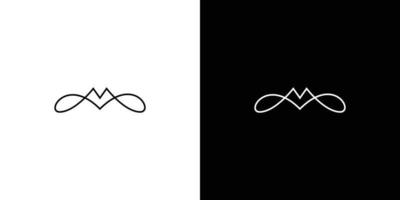 il infinito w logo design è unico e moderno vettore