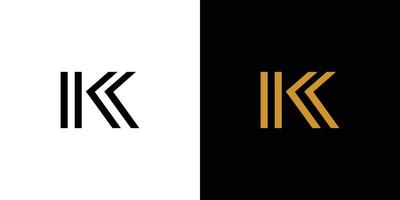 moderno e forte lettera K iniziali logo design vettore