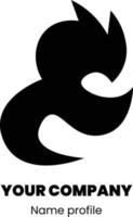 semplice astratto nero logo vettore