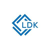 ldk lettera logo design su bianca sfondo. ldk creativo cerchio lettera logo concetto. ldk lettera design. vettore
