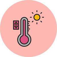 temperatura controllo vettore icona
