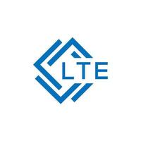 lte lettera logo design su bianca sfondo. lte creativo cerchio lettera logo concetto. lte lettera design. vettore