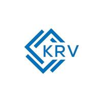 krv lettera logo design su bianca sfondo. krv creativo cerchio lettera logo concetto. krv lettera design. vettore