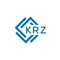 krz lettera logo design su bianca sfondo. krz creativo cerchio lettera logo concetto. krz lettera design. vettore