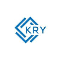 kry lettera logo design su bianca sfondo. kry creativo cerchio lettera logo concetto. kry lettera design. vettore