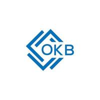 okb lettera logo design su bianca sfondo. okb creativo cerchio lettera logo concetto. okb lettera design. vettore