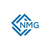 nmg lettera logo design su bianca sfondo. nmg creativo cerchio lettera logo concetto. nmg lettera design. vettore