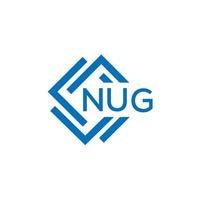 nug lettera logo design su bianca sfondo. nug creativo cerchio lettera logo concetto. nug lettera design. vettore