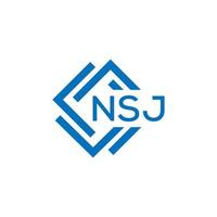 nsj lettera logo design su bianca sfondo. nsj creativo cerchio lettera logo concetto. nsj lettera design. vettore