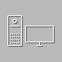 unico computer vettore icona