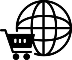 icona vettoriale negozio online