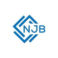 njb lettera logo design su bianca sfondo. njb creativo cerchio lettera logo concetto. njb lettera design.njb lettera logo design su bianca sfondo. njb c vettore