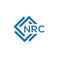 nrc lettera logo design su bianca sfondo. nrc creativo cerchio lettera logo concetto. nrc lettera design. vettore