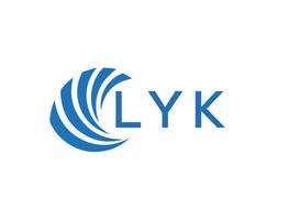 lyk astratto attività commerciale crescita logo design su bianca sfondo. lyk creativo iniziali lettera logo concetto. vettore