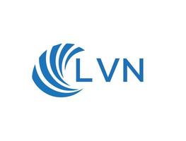 lvn astratto attività commerciale crescita logo design su bianca sfondo. lvn creativo iniziali lettera logo concetto. vettore