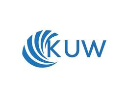kuw astratto attività commerciale crescita logo design su bianca sfondo. kuw creativo iniziali lettera logo concetto. vettore