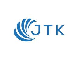 jtk astratto attività commerciale crescita logo design su bianca sfondo. jtk creativo iniziali lettera logo concetto. vettore