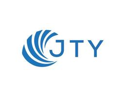 jty astratto attività commerciale crescita logo design su bianca sfondo. jty creativo iniziali lettera logo concetto. vettore