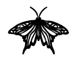 lino tagliare farfalla silhouette vettore illustrazione isolato su bianca