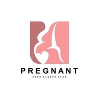 incinta logo, incinta madre cura disegno, vettore bellezza incinta mamma e bambino, icona modello illustrazione